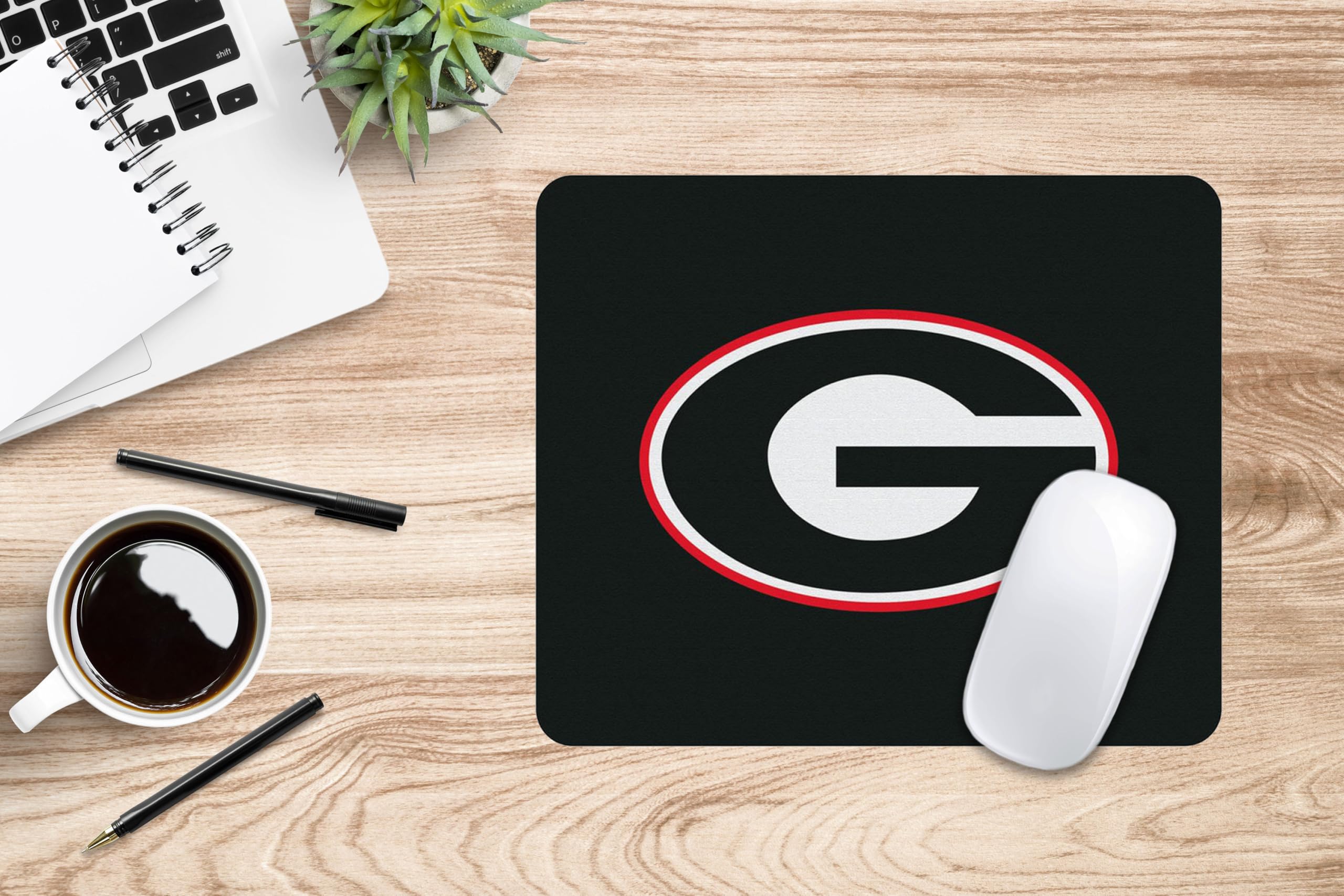 Mouse Pad, Fabric, University of Georgia Standard/Floral White