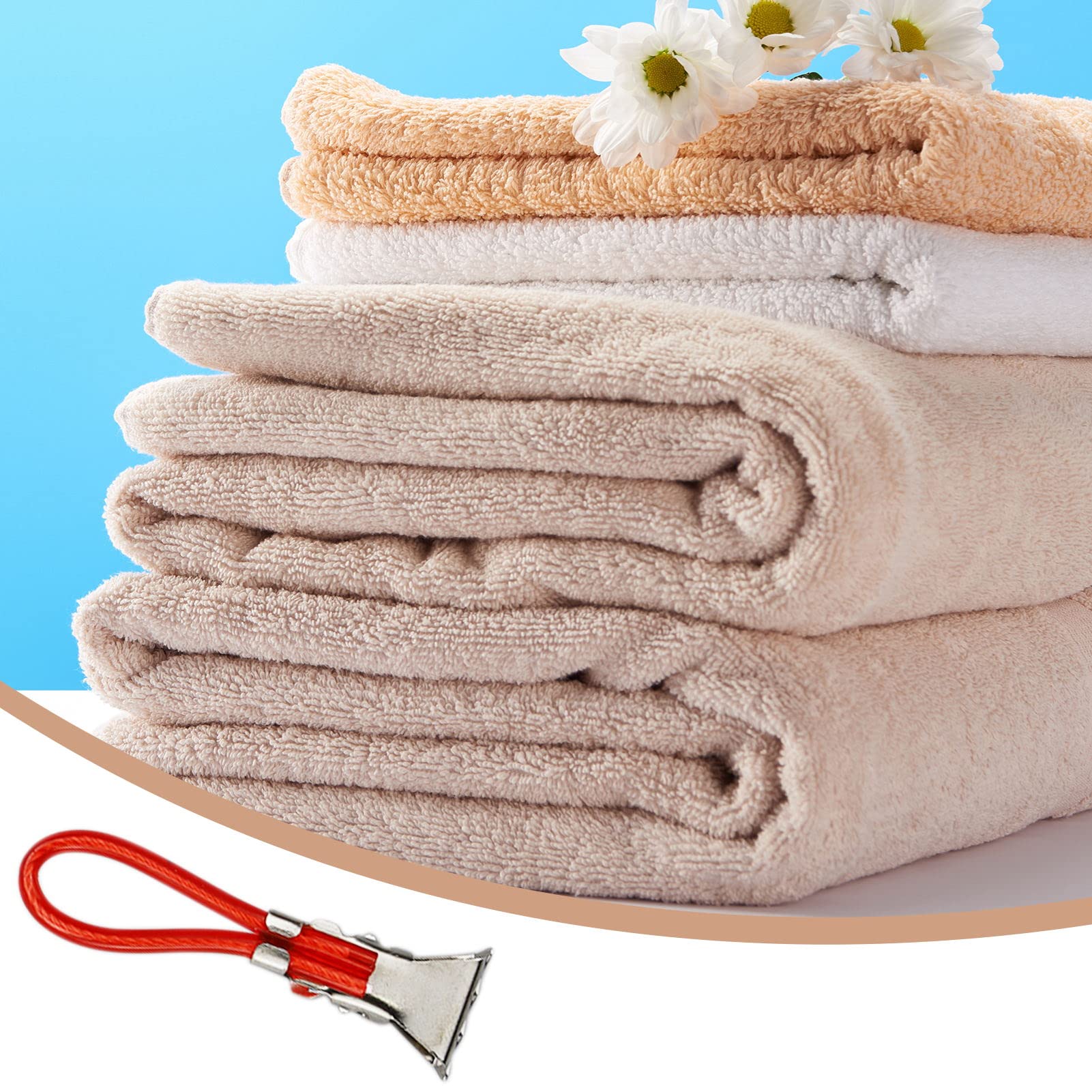 Towel Clips Pack Of 10 - Ulticolour Hanging Hooks For Bathroo Storage