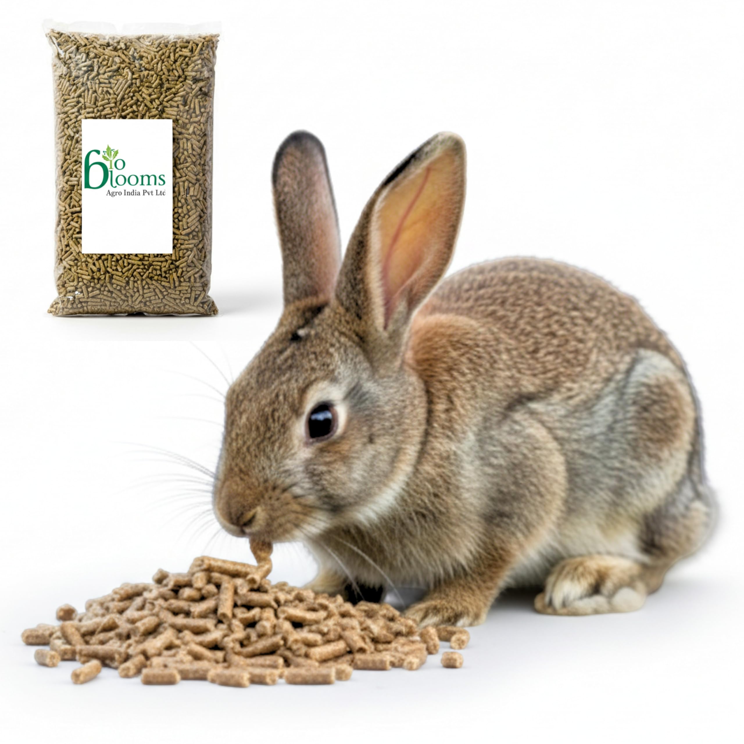 BIO Blooms Rabbit Food, 3kg | High Fiber-Boosts Digestion, Immunity & Energy | Balanced Nutrition for Small & Adult Bunnies | Premium Food Suitable for All Ages.