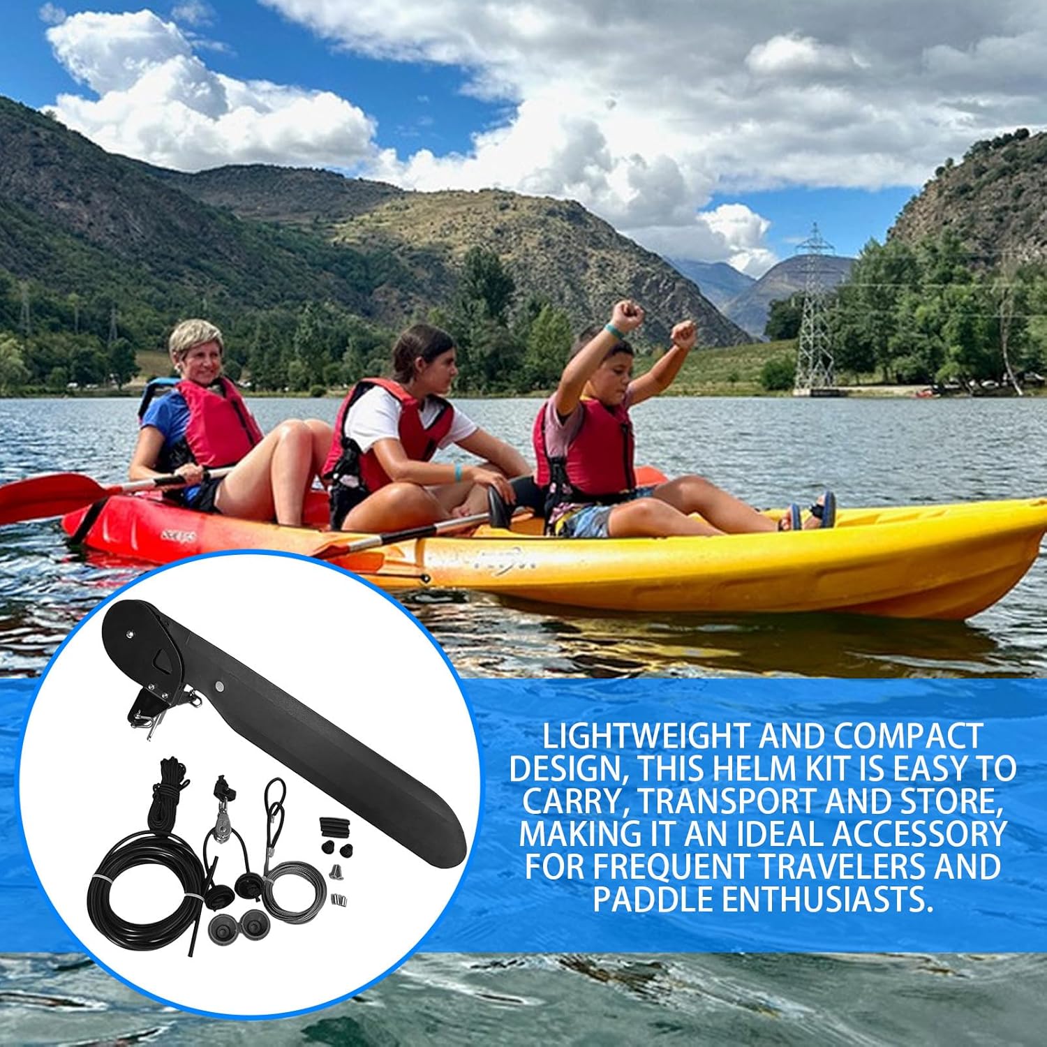 18 スポーツ＆アウトドア カヤックラダー | 釣り ボート カヌー 用 ラダー | プレシジョン ステアリング ギア カヤック ラダー システム | 小型カヤック舵 付属品付き - プレシジョン ステアリング ギア パーツ 交換 カヤック カヌー バ