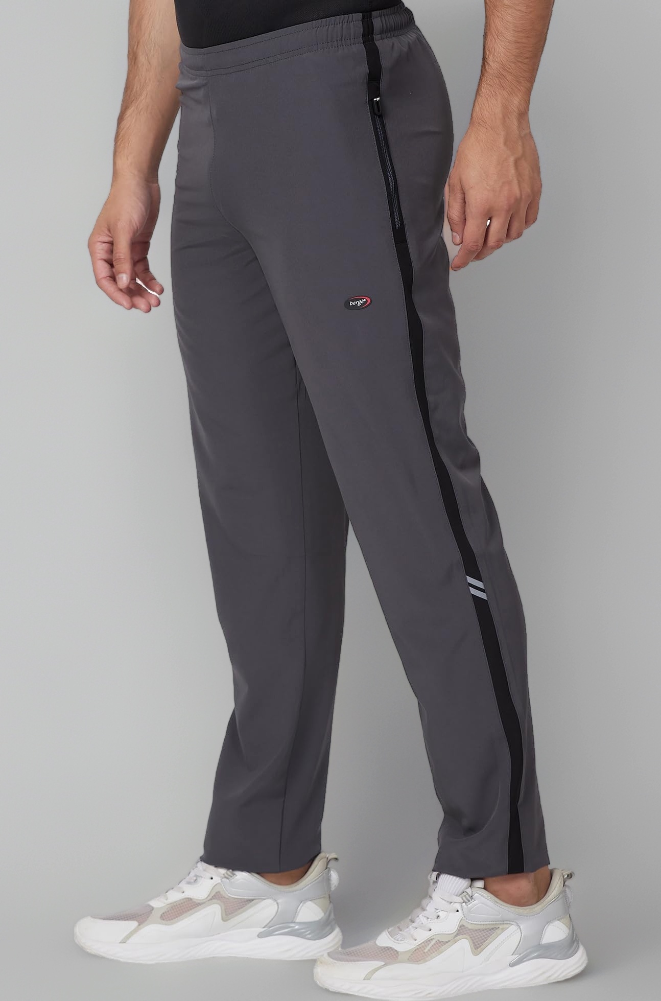 Men's Polyester Track Pant with Secure Zipper Side Pockets for Sports|Exercise|Gym|Running|Casual Wear|Lower Tracks Pant