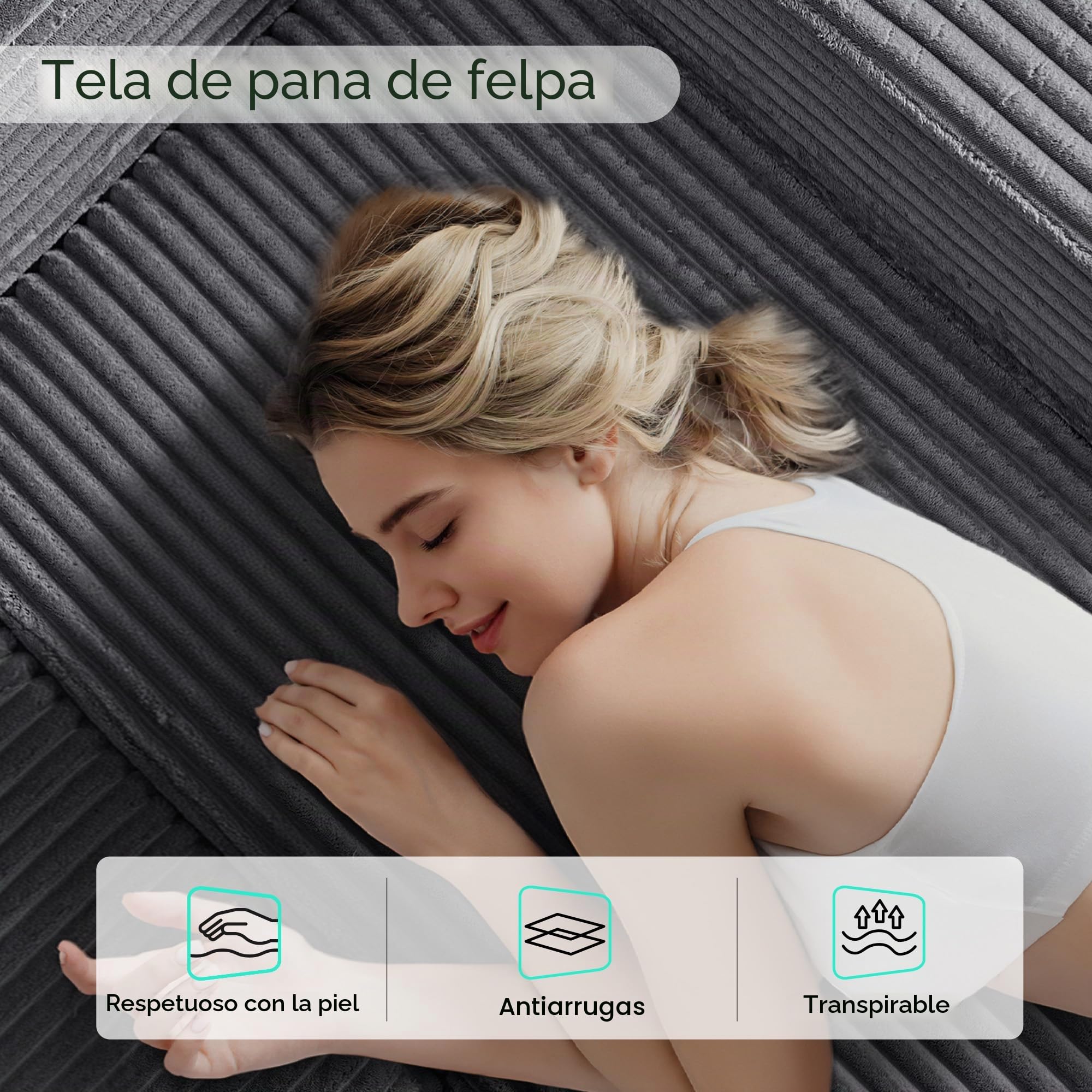 LINSY Home Sofá de Esquina con función de Dormir - Sofá Cama Modular Corduroy de 270 cm, en Forma de L, sofá de 3 plazas con otomana, sofás seccionales para salón, no Requiere Montaje | Sofá en forma de L, sofá de 3 plazas con otomana, sofás seccionales p