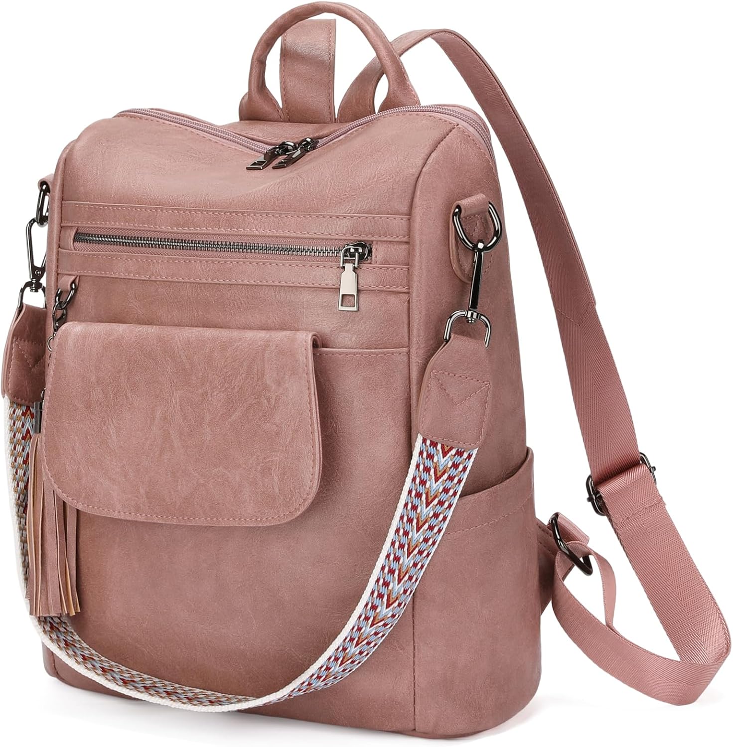 GAEKEAO Backpack Purse for Women Fashion Ladies PU Leather Convertible Shoulder Bags PU Leather Handbag Casual Travel Daily