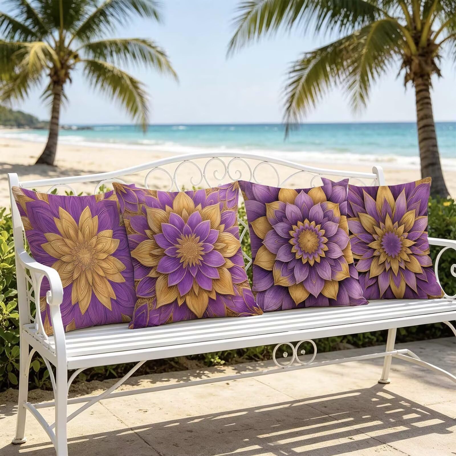 Kopfkissenbezug Yellowish Purple Outdoor 55x55cm Kissenbezug THDZ-2330