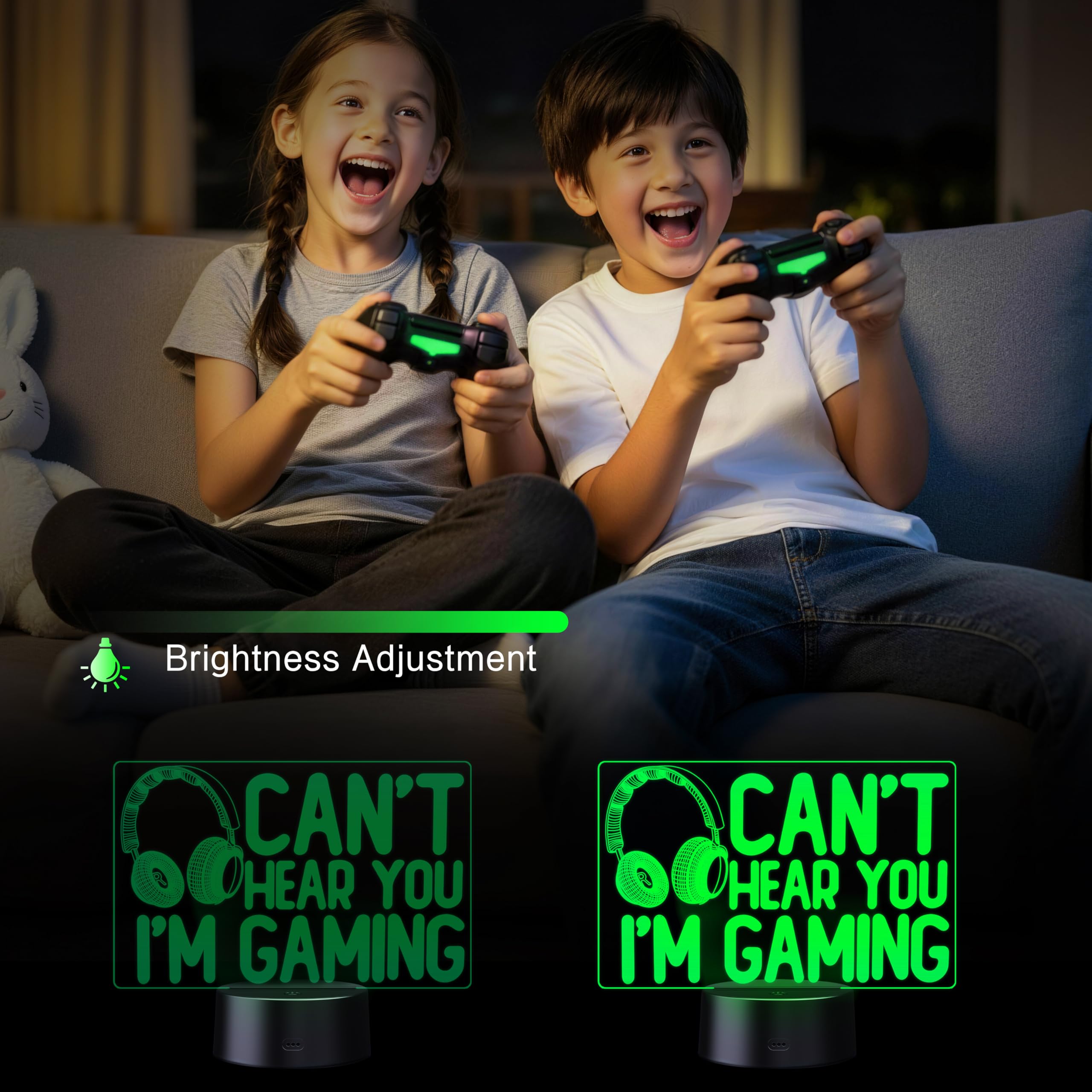 Can't Hear You I'm Gaming Luz nocturna