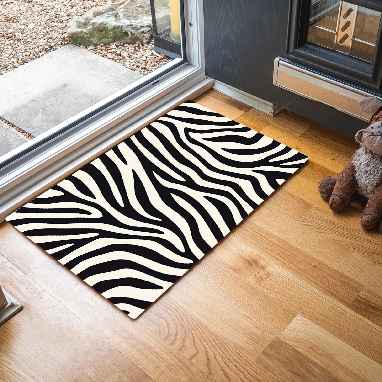 Tapis piège visuel de porte rectangulaire : dites adieu aux sols humides et glissants
