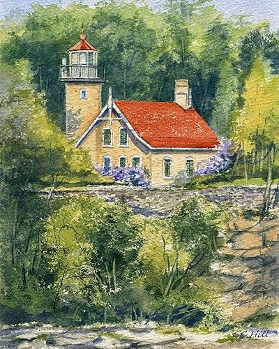 Eagle Bluff Lighthouse Door County Wisconsin Matted Art Prints (8 x 10)