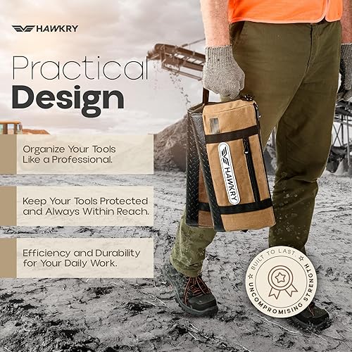 Miniatura 5 de Juego de bolsas de herramientas de lona (beige, marrón)