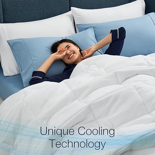 Vista 4 de CASUAL LIVING Relleno de edredón tamaño California King, edredón ligero y acolchado, para todas las estaciones, reversible, esponjoso, lavable a