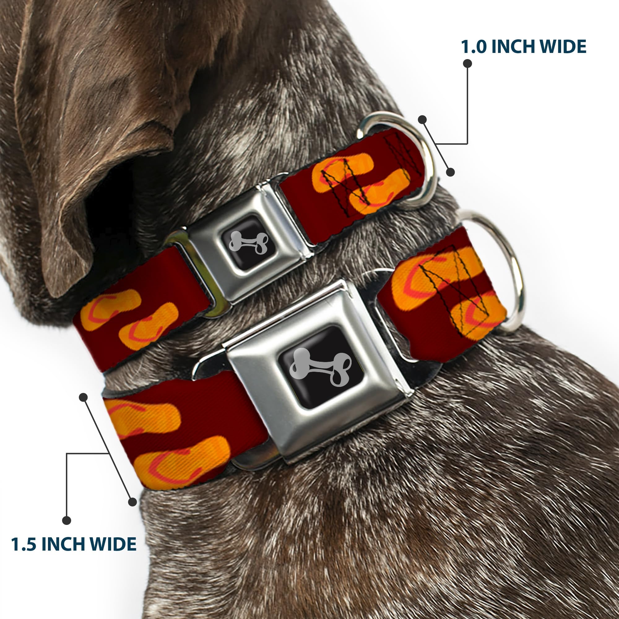 Buckle-down dc-w30636-wl Sicherheitsgurt für Hunde, groß, Flip-Flops, Orange