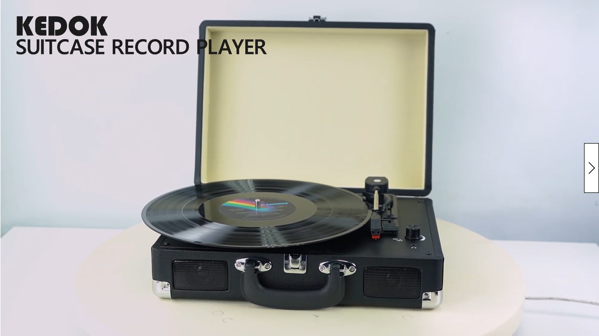 Amazon.com: Vinyl Record Player, 3 Speeds Belt Driven Suitcase