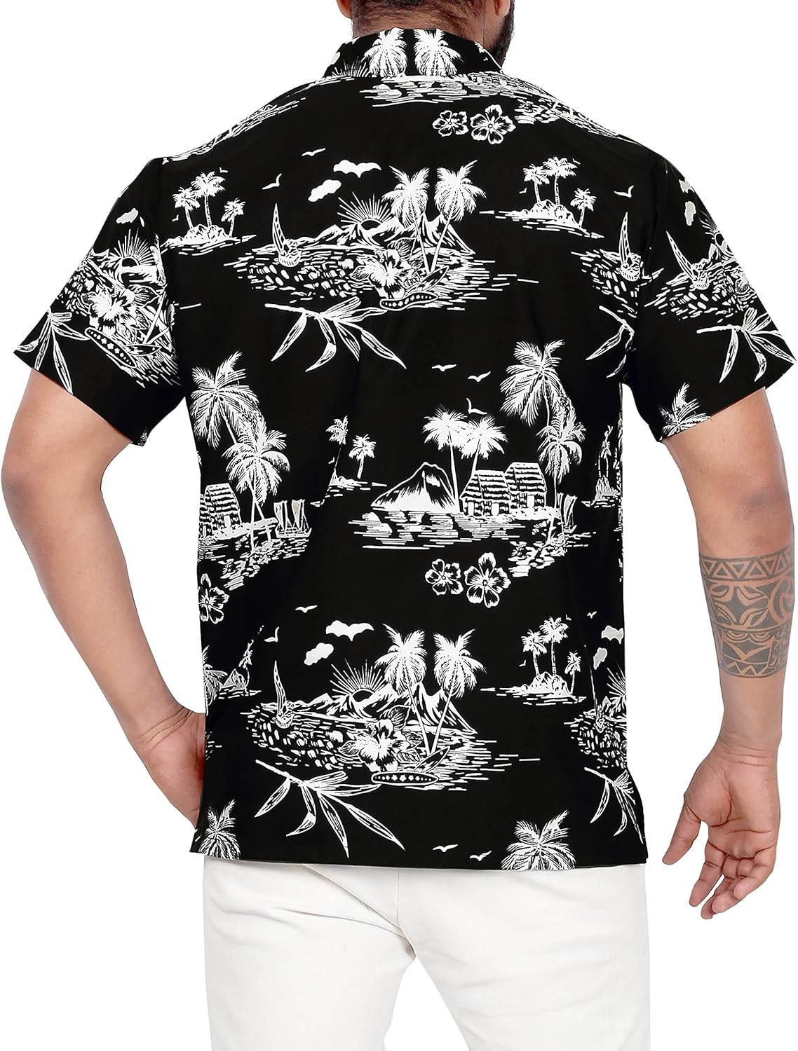 LA LEELA Men's Hawaii Shirt Button Down Cruise - Image 3