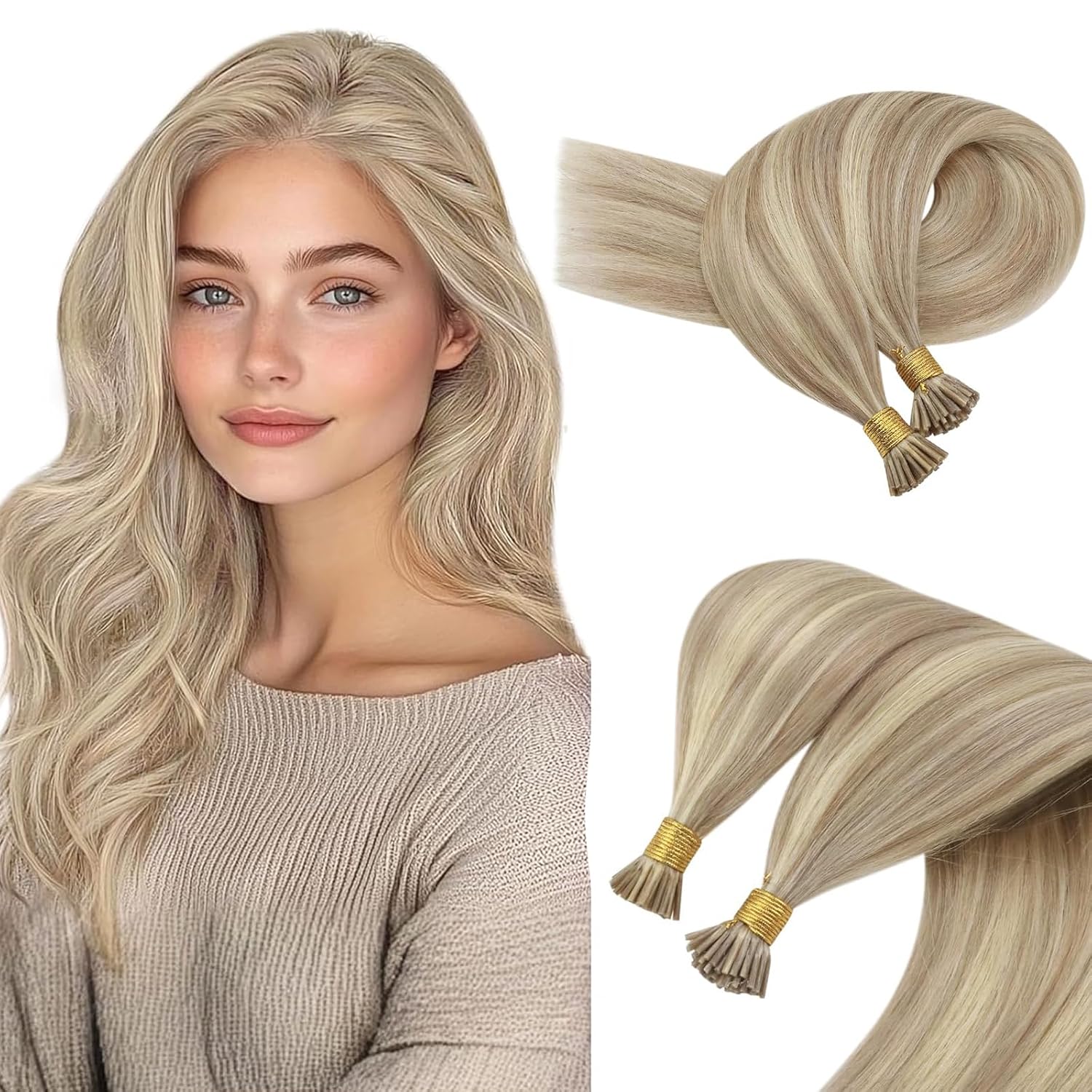 Sunny Hair Itip Hair Extensions 18in Ash Blonde