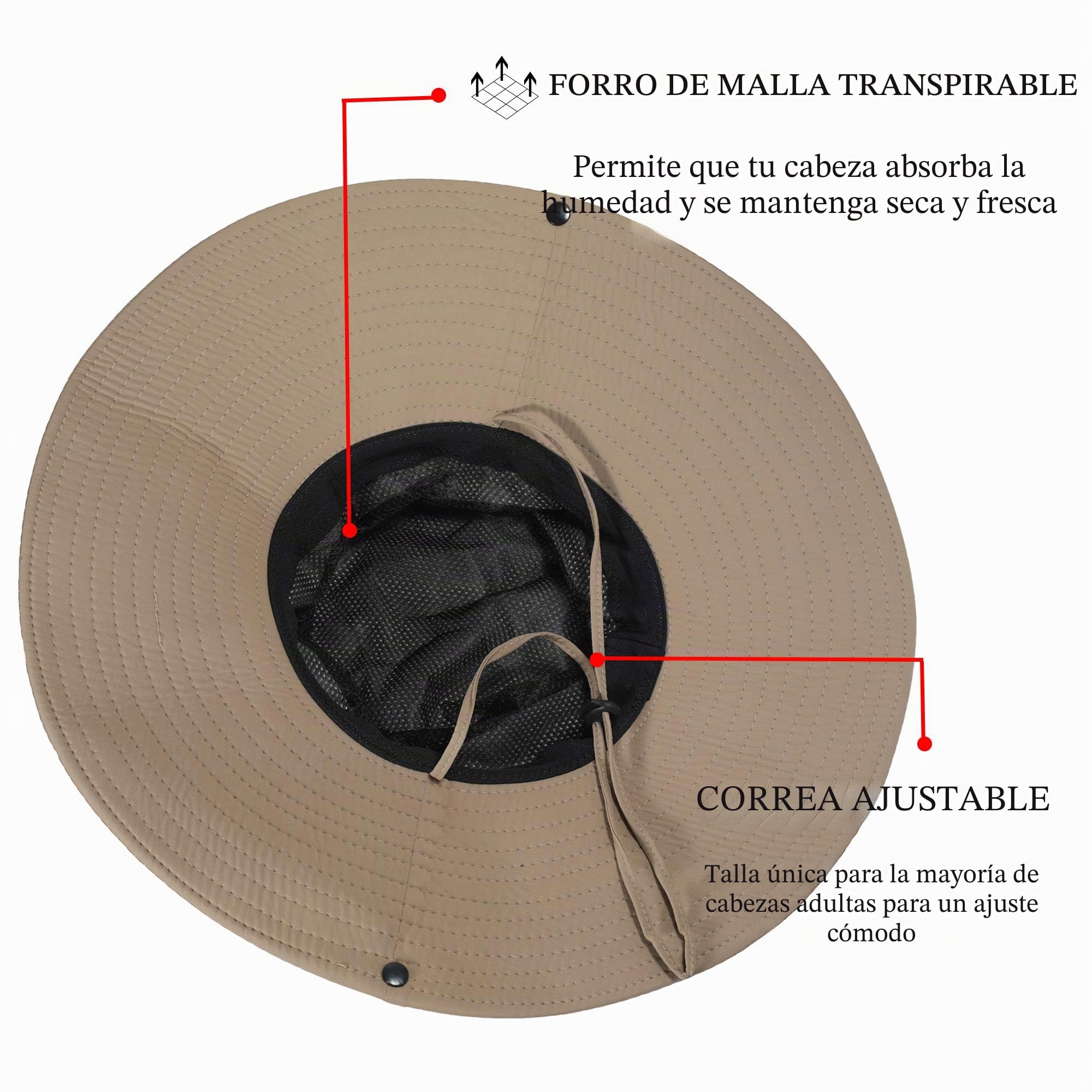 ZLYC Sombrero Tipo Militar de ala Ancha para Hombre, Impermeable, protección Solar al Aire Libre, Gorra de Pescador