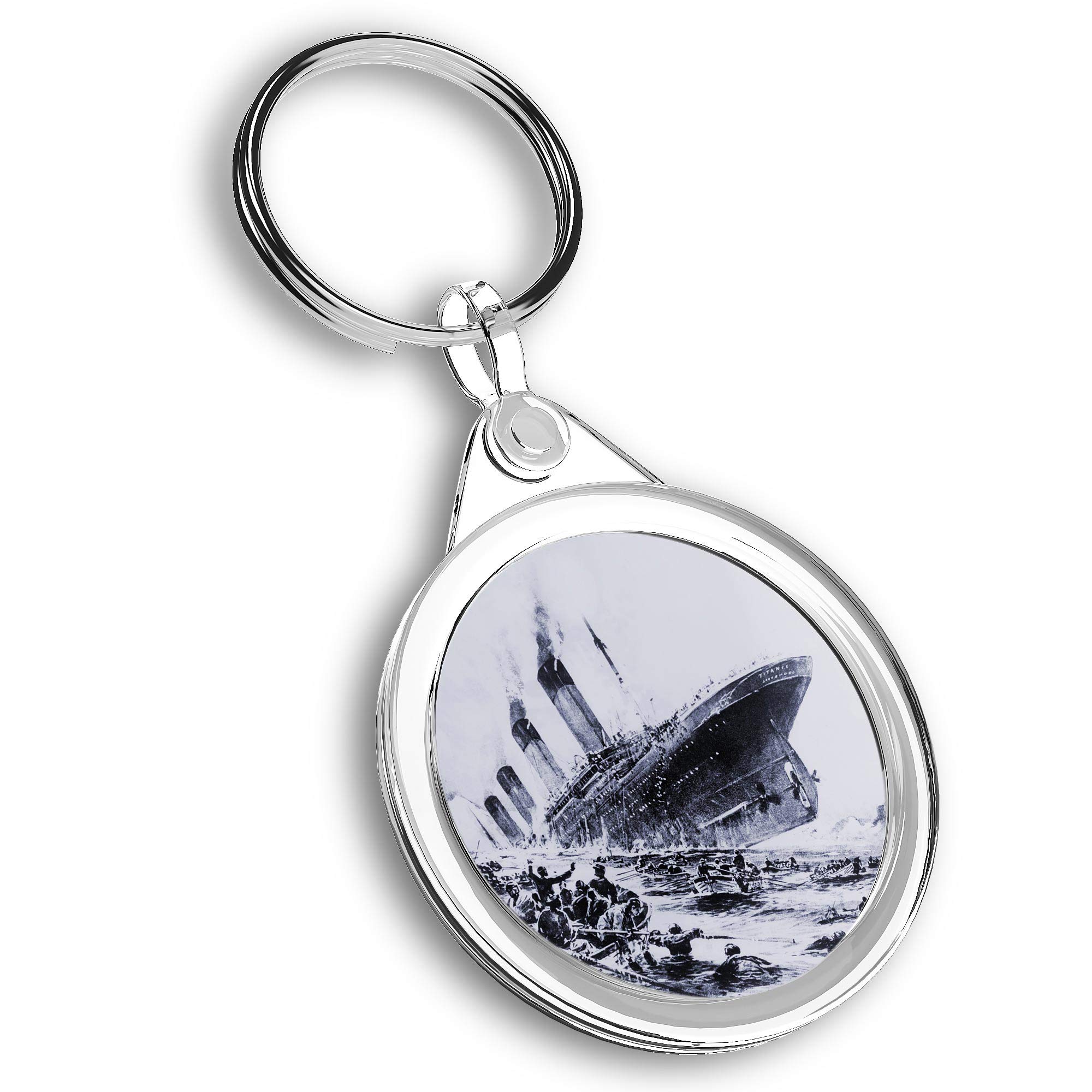 Destination Vinyl Ltd Unisex Multi 1 X Photo Keyring - Sinking Titanic Ocean Liner Ship 1912 |Keychain|Keyring|Charm| #46299