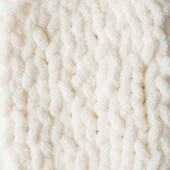 Bernat Baby Blanket Yarn - 6 Pack Bundle with Patterns (Vanilla)