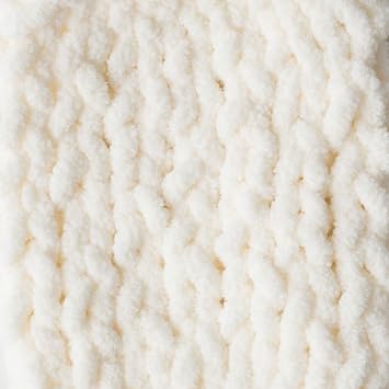 Bernat Baby Blanket Yarn - 6 Pack Bundle with Patterns (Vanilla)