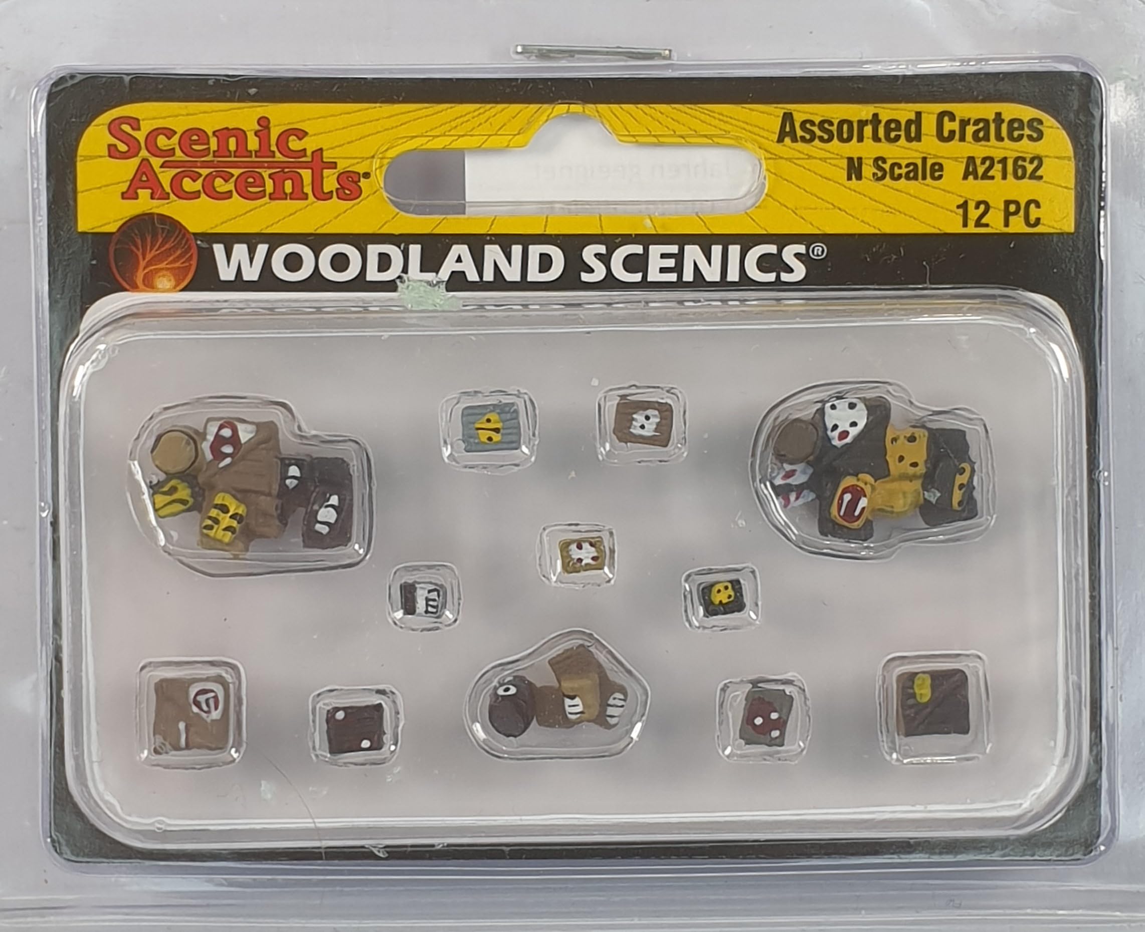 Woodland Scenics A2162 Loaded Goods Suitcase Boxes Luggage Backpacks Barrels Figures Track N 1:160 Assorted Crates