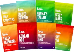 FLAVRBOMBS Ultimate Flavour Spices & Seasonings Set 8-Pack | Complete Cooking & Barbecue Collection | Spice Set with 8 Premium Seasonings Including Mexican, Tandoori, Italian & More Spices | Premium Cooking Gift | Perfect for Grilling & Meal Prep | I