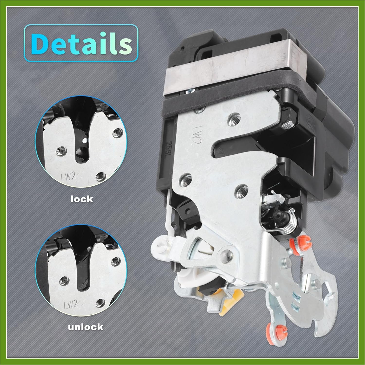 Replacement Front Left Driver Side Power Door Lock Actuator Motor for GMC for Chevrolet Trailblazer for Buick Door Latch Actuator Assembly No.15110507 Black Vehicle Components