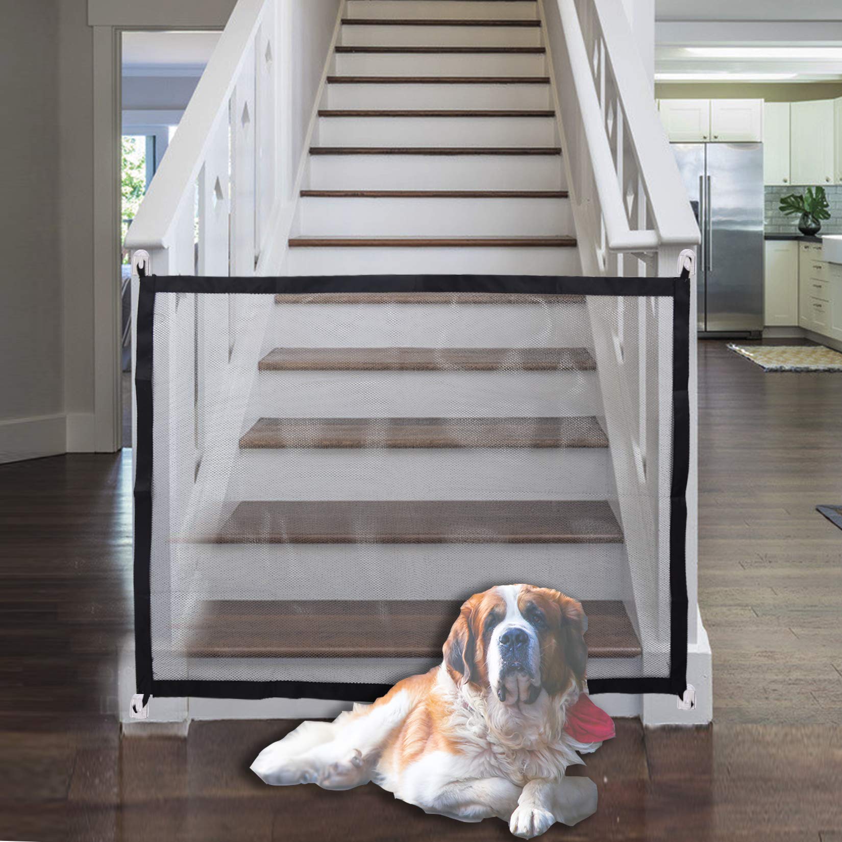 Buy JINGYUANUS Magic Pet Gate for The House Providing a Safe Enclosure