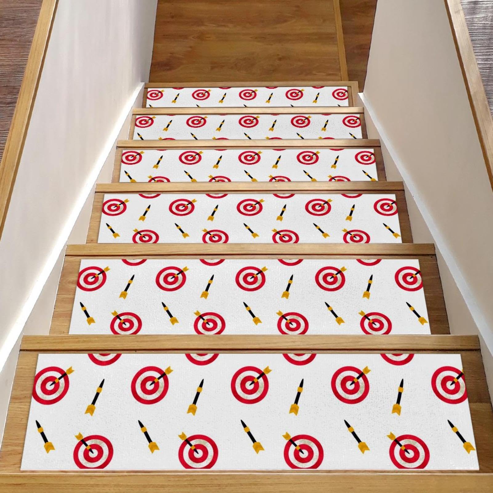Alfombras para peldaños de madera 76 x 20 cm para solucionar escalones resbaladizos interiores