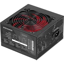 Fuente De Alimentacion Variable Mars Gaming MPIII550, Fuente Alimentación PC 550W ATX, 5 Años de Garantía, Tecnología Silenciosa AI-RPM, 85% Eficiencia, Negro