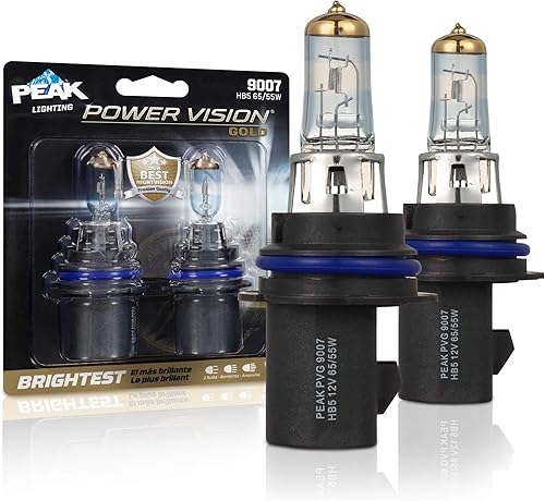 PEAK Power Vision Gold - Faros delanteros automotrices de alto rendimiento 9007HB5 6555W (paquete de 2)