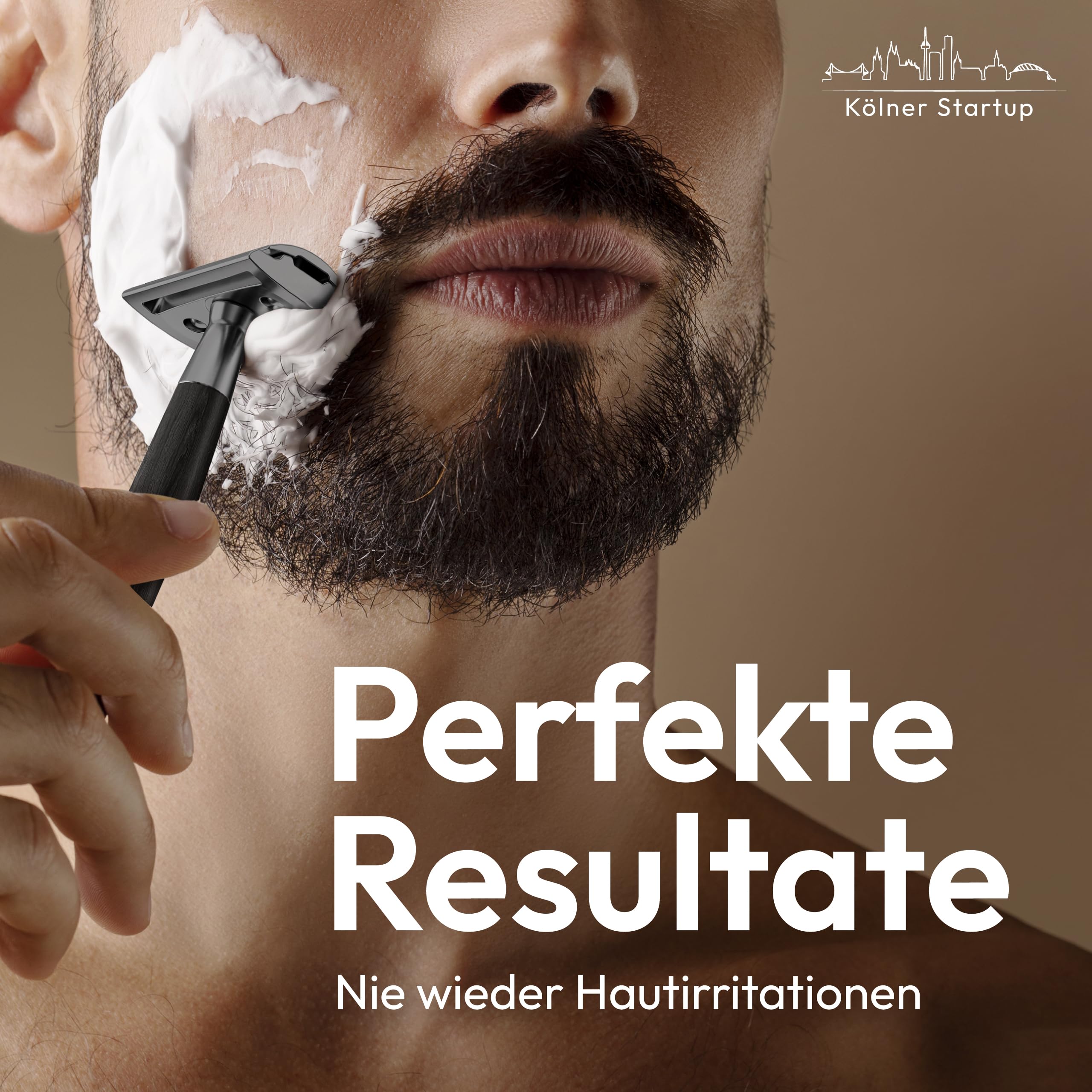 Rasierhobel „Midnight“ für Damen & Herren Griff aus Ahornholz (Schwarz) - Holz Nassrasierer & Rasierer Metall mit 5 Klingen (Zero Waste) - Männer-Rasierer, Klingenrasierer & Safety Razor