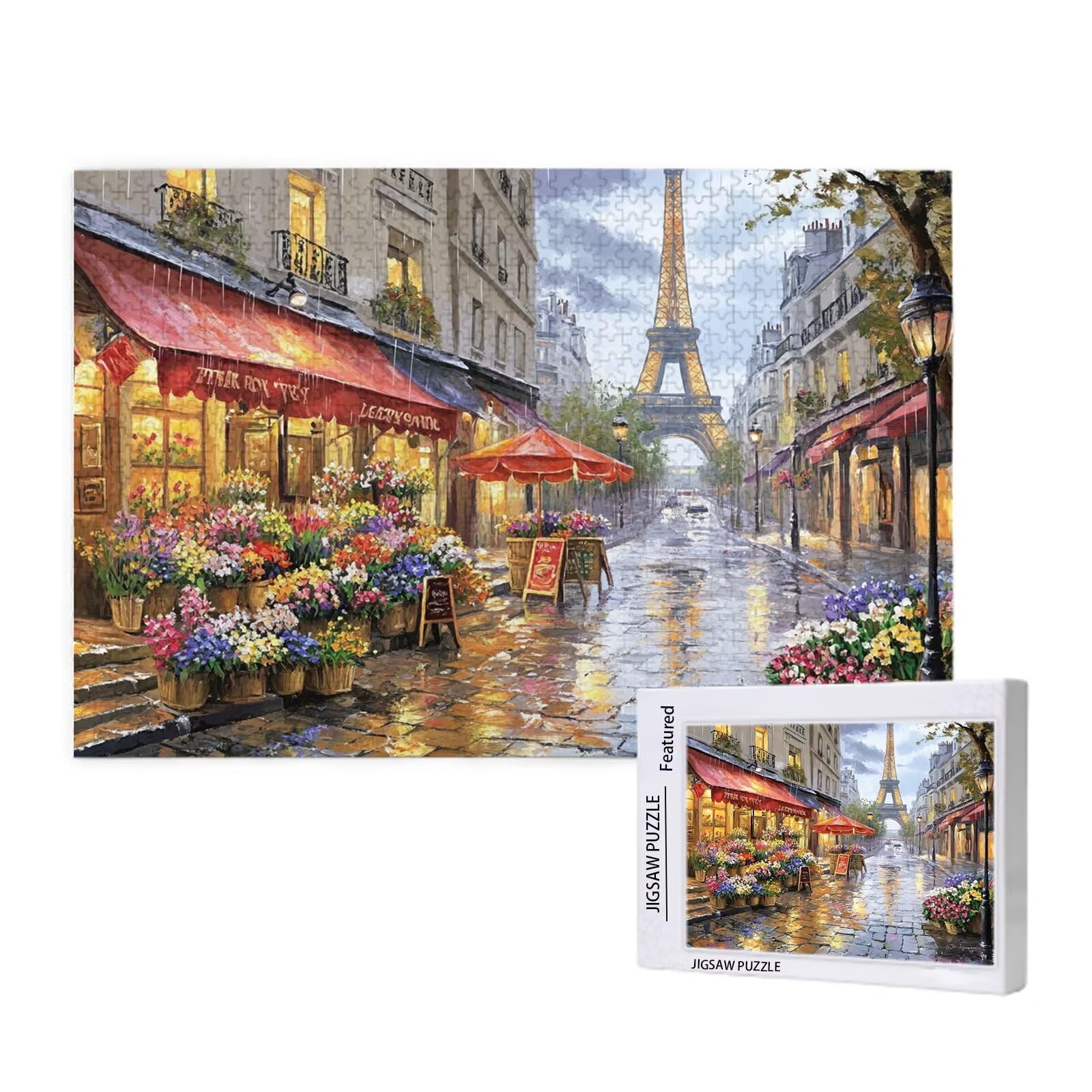 Puzzle 5000 Pezzi Francia Puzzle Adulti,DIY Street Puzzles Legno con Scatola Regalo,Puzzles Giochi Rilassamento e Intelligence,Gioco Familiare,Regalo Uomo e Donna,Home Room Decorazione,105x156cm,p222t