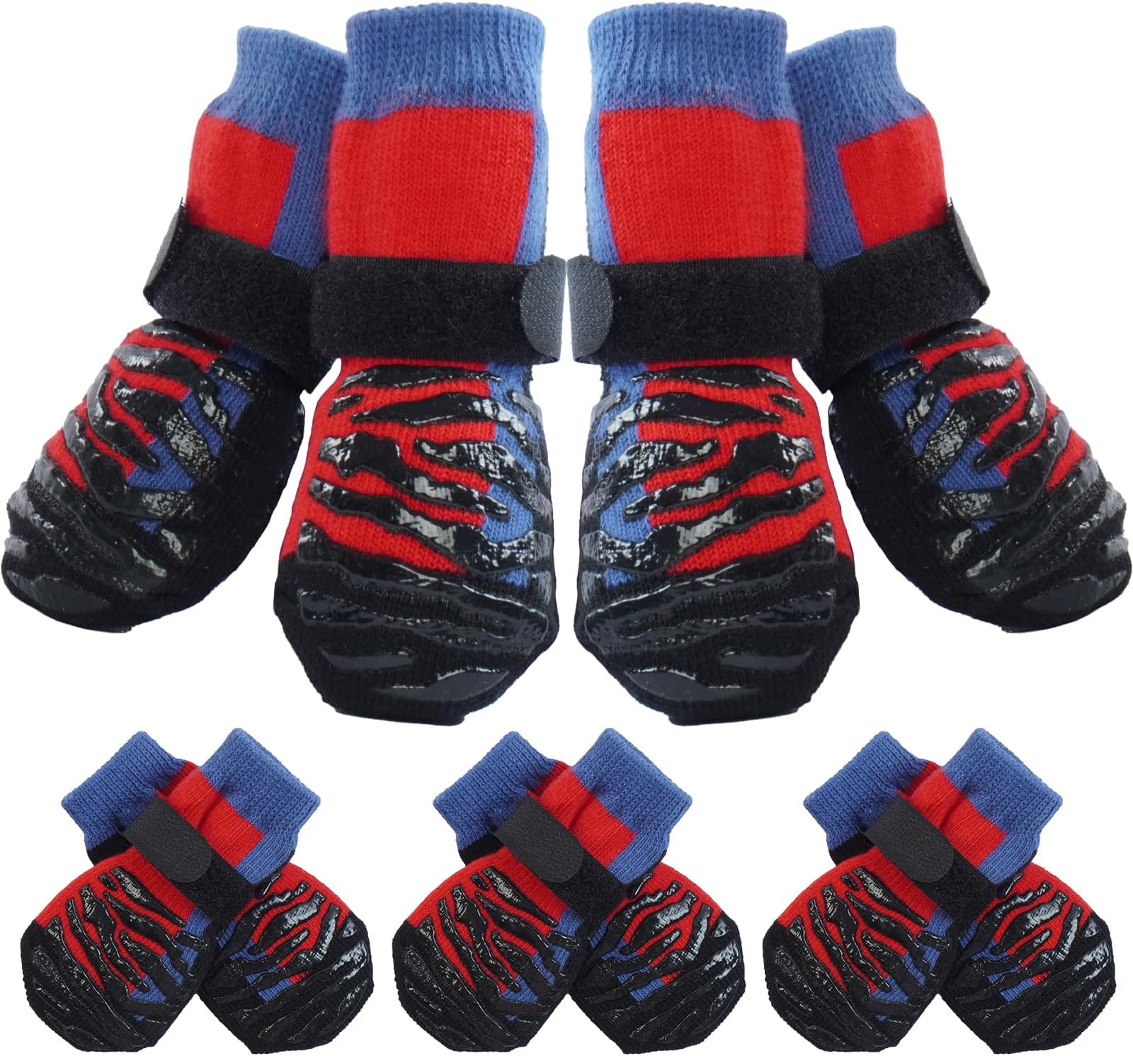 IECOii Double Side Anti Slip Dog Socks For Hardwood Floors