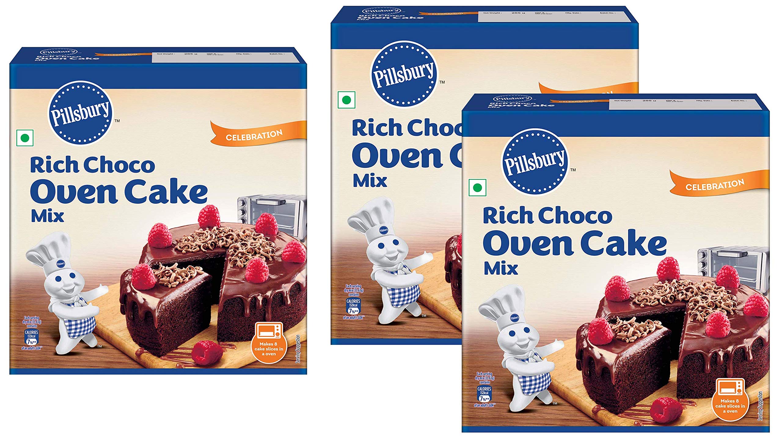 Pillsbury Oven Cake Mix Moist Supreme Rich Choco, 285 G And Oven Cake Mix- Moist Supreme Rich Choco Chocolate- 285G X Pack Of 2, 570G