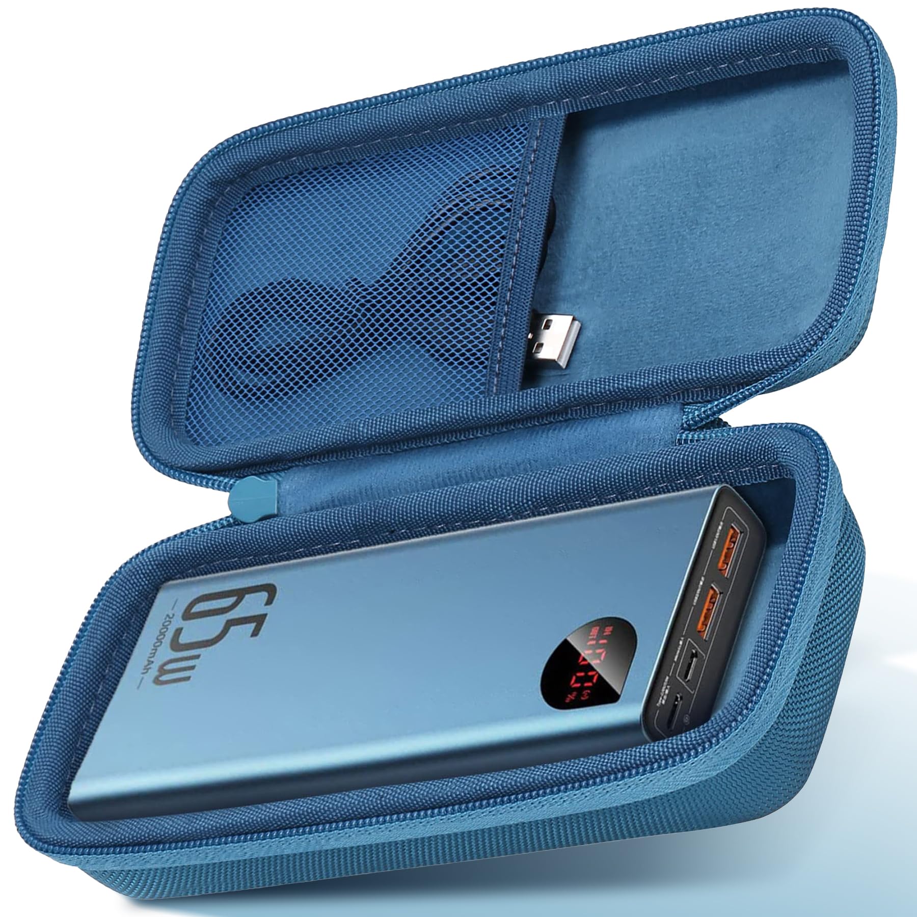 co2CREA Hard Case Replacement for Baseus Power Bank 65W 20000mAh Laptop Portable Charger Fast Charging Battery Pack, Blue Case