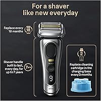 Vista 7 de Braun Maquinilla de afeitar eléctrica Series 9 PRO+ para hombres, 5 elementos de afeitado Pro y cabezal ProComfort para preparación de afeitado