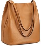Kattee Women Soft Genuine Leather Totes Shoulder Bag Purses and Handbags with Top Magnetic Snap Closure