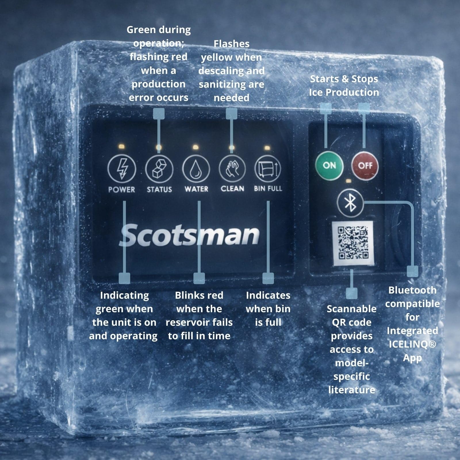 Scotsman Prodigy Elite Small Cube 30" Ice Maker - 582 Lb/Day, 208v on Fridge.com - View 5