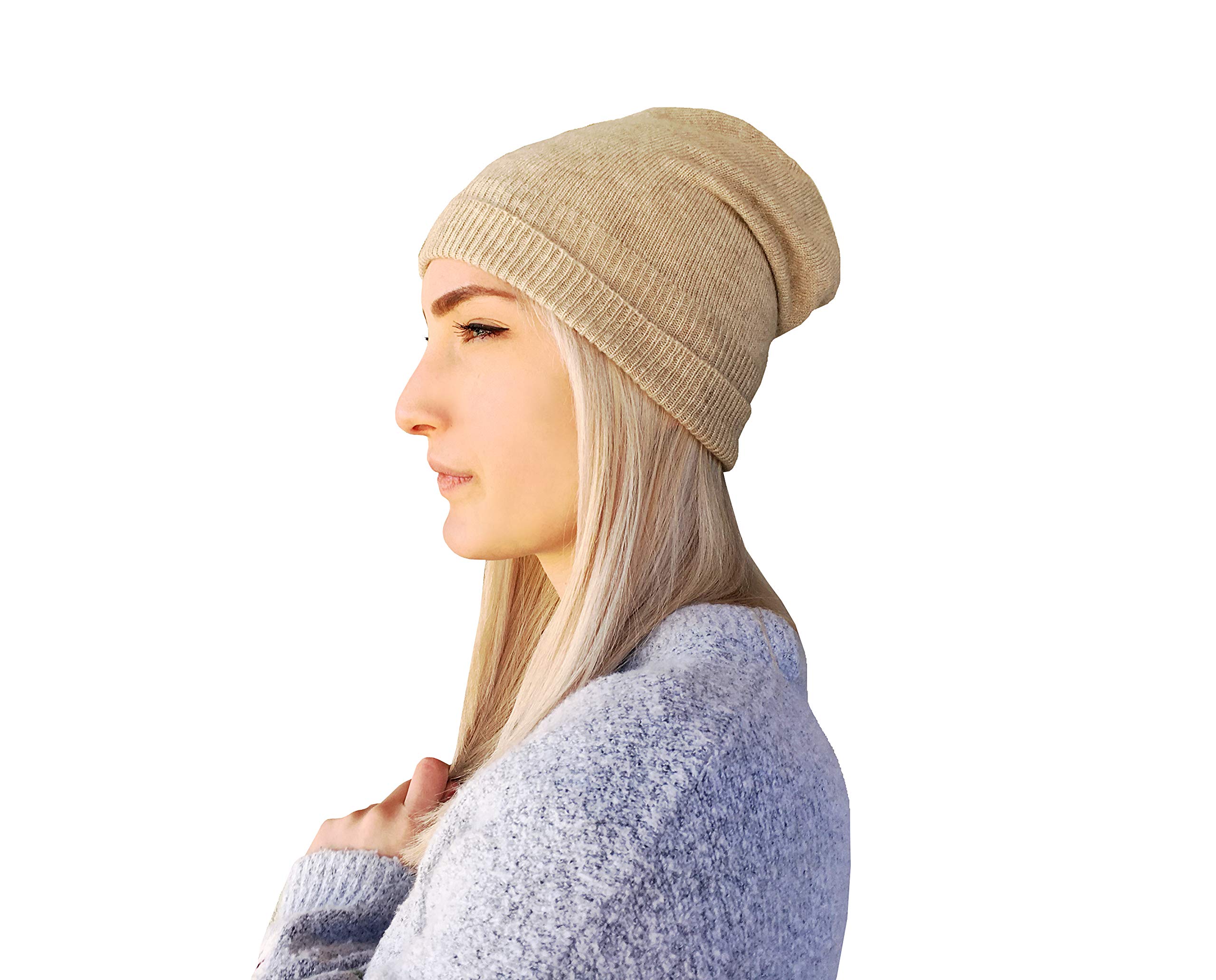 Berretto Donna Invernale Cashmere 100% Beige