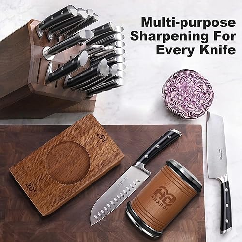 Miniatura 6 de Afilador de cuchillos rodantes para borde recto, afilador de cuchillos con diamantes industriales para acero de cualquier dureza, kit de afilador de