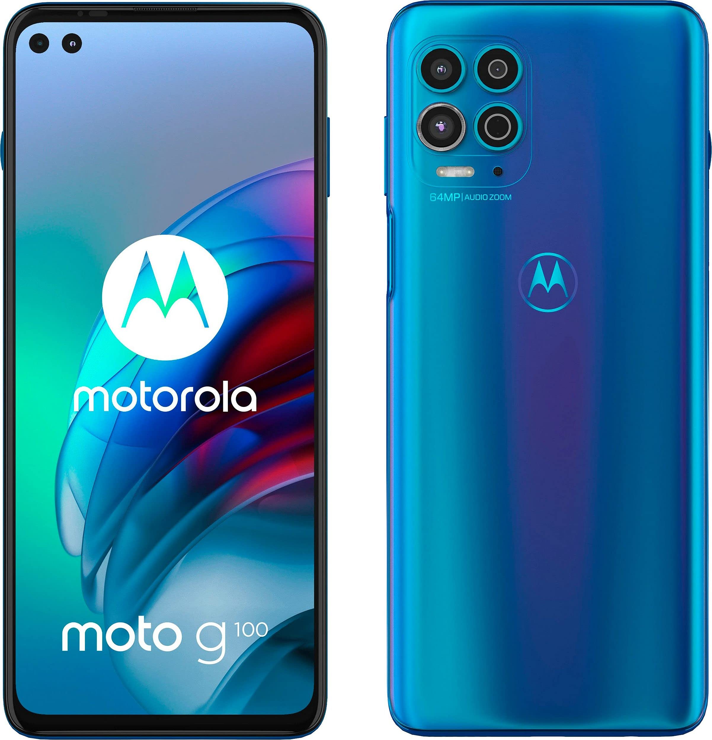 Motorola Moto G100 Iridescent Ocean Android 11.0 Smartphone PAM80001SE Schillernder Ozean