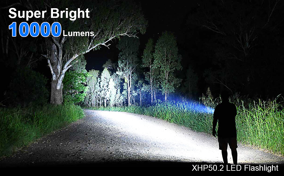 Flashlight High Lumens Rechargeable, 10000 Lumen Led Flashlights XHP50.2  USB Super Bright Flash Light, High Powered Handheld Magnetic Flashlights  for Emergencies, 7 Modes, Waterproof, Zoomable, 2 Pack - Amazon.com