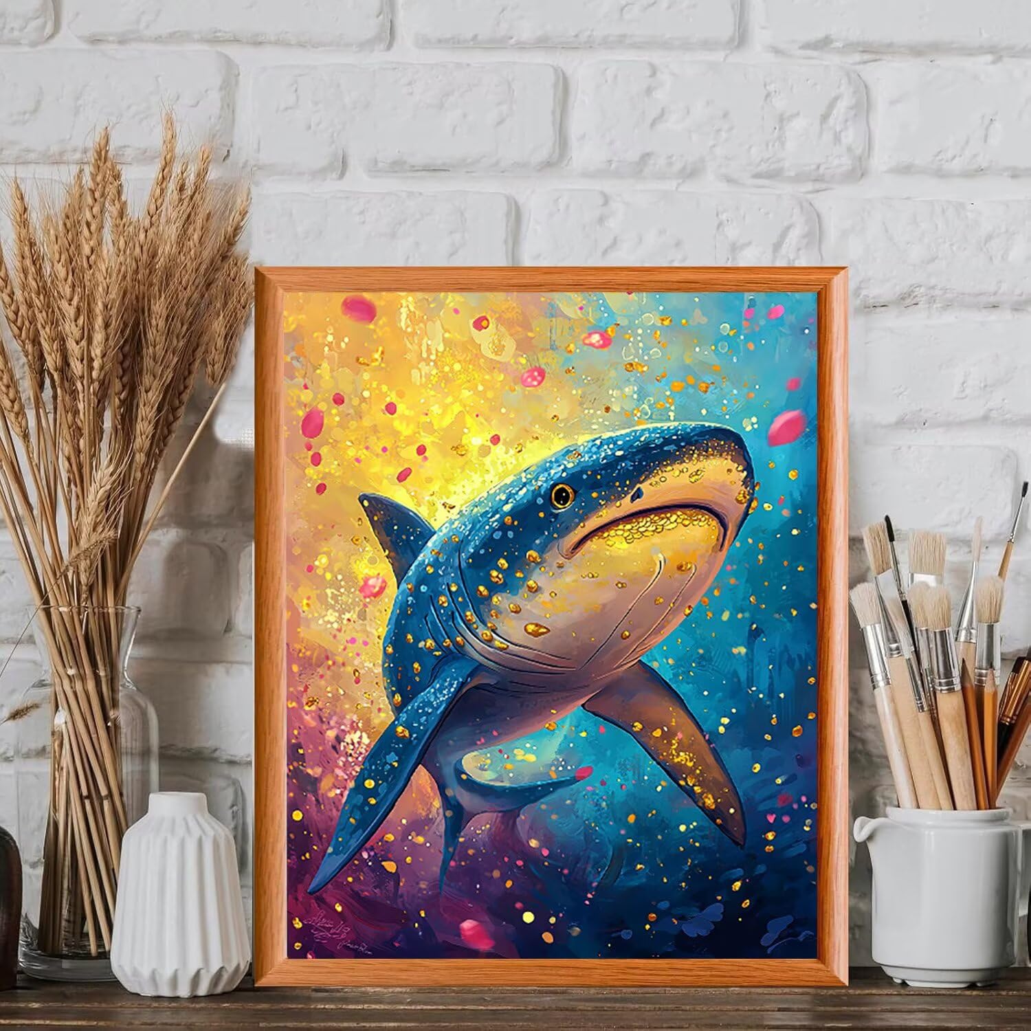 WEISHIWE Rekin Malowanie według liczb dorosłych, 60x80cm w-840