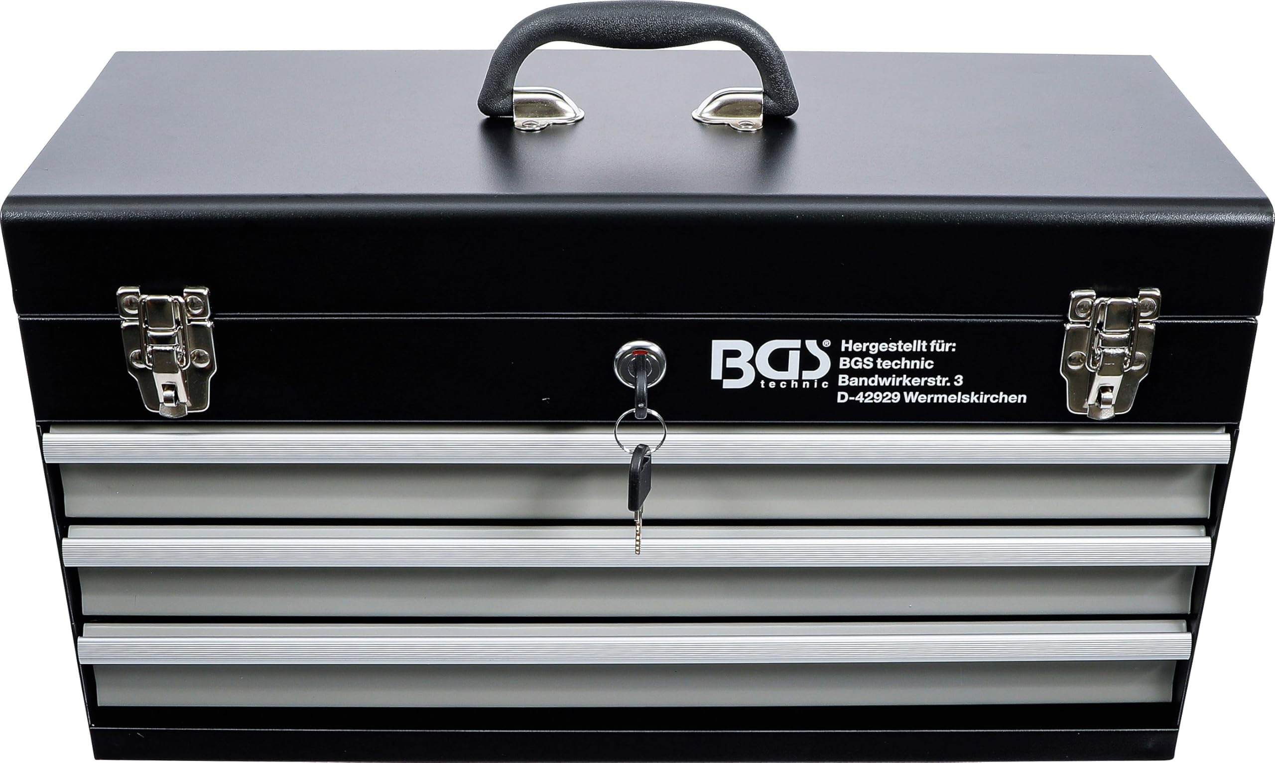 BGS 3312 | Valigetta utensili in metallo, vuota | 3 cassetti