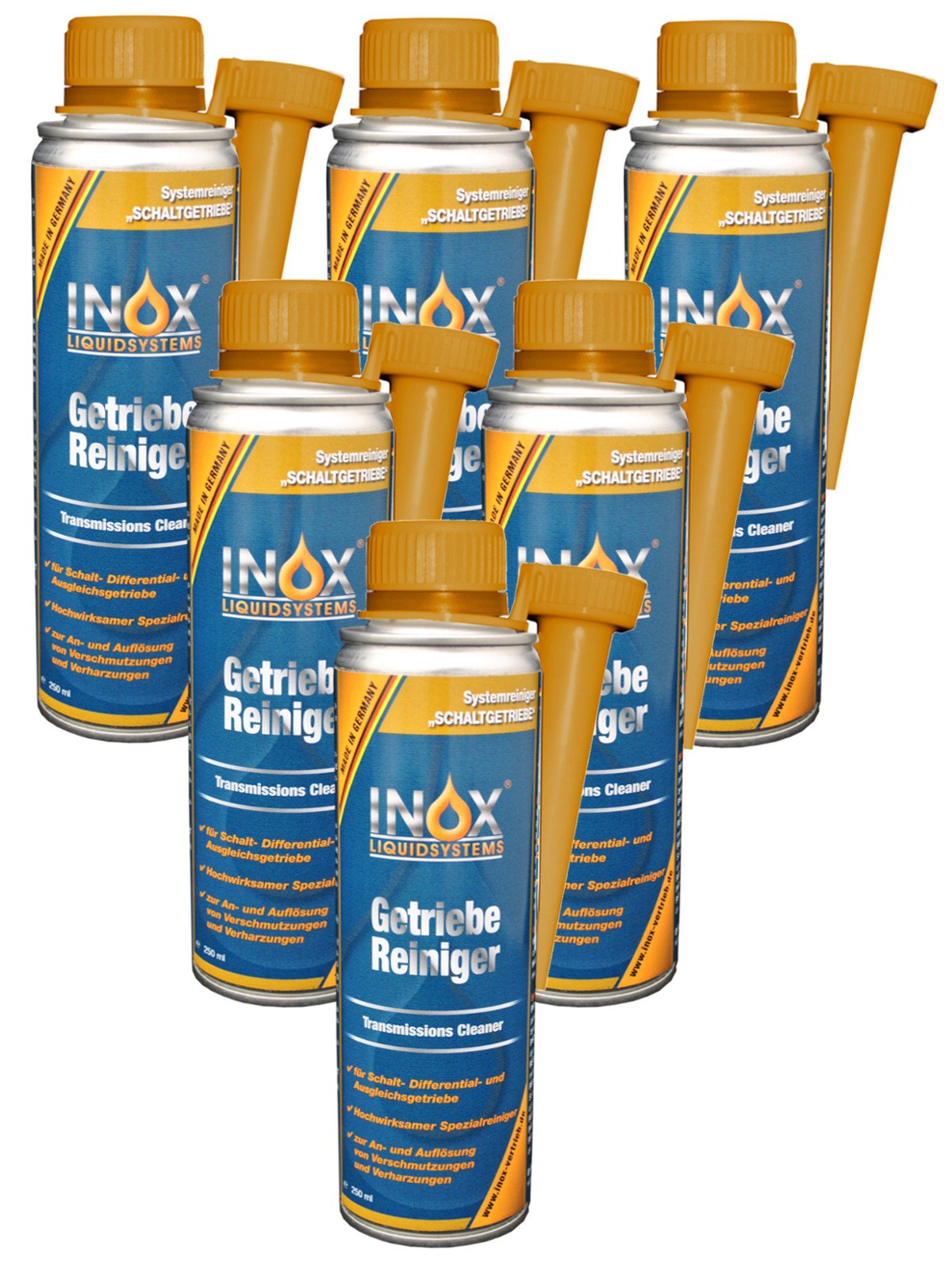 INOX® additif nettoyant Transmission, 6 x 250 ML - Nettoyage additif d'huile pour Toutes Les transmissions