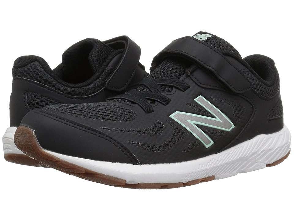 

New Balance Kids KV519v1Y (Little Kid/Big Kid) (Black/Seafoam) Girls Shoes