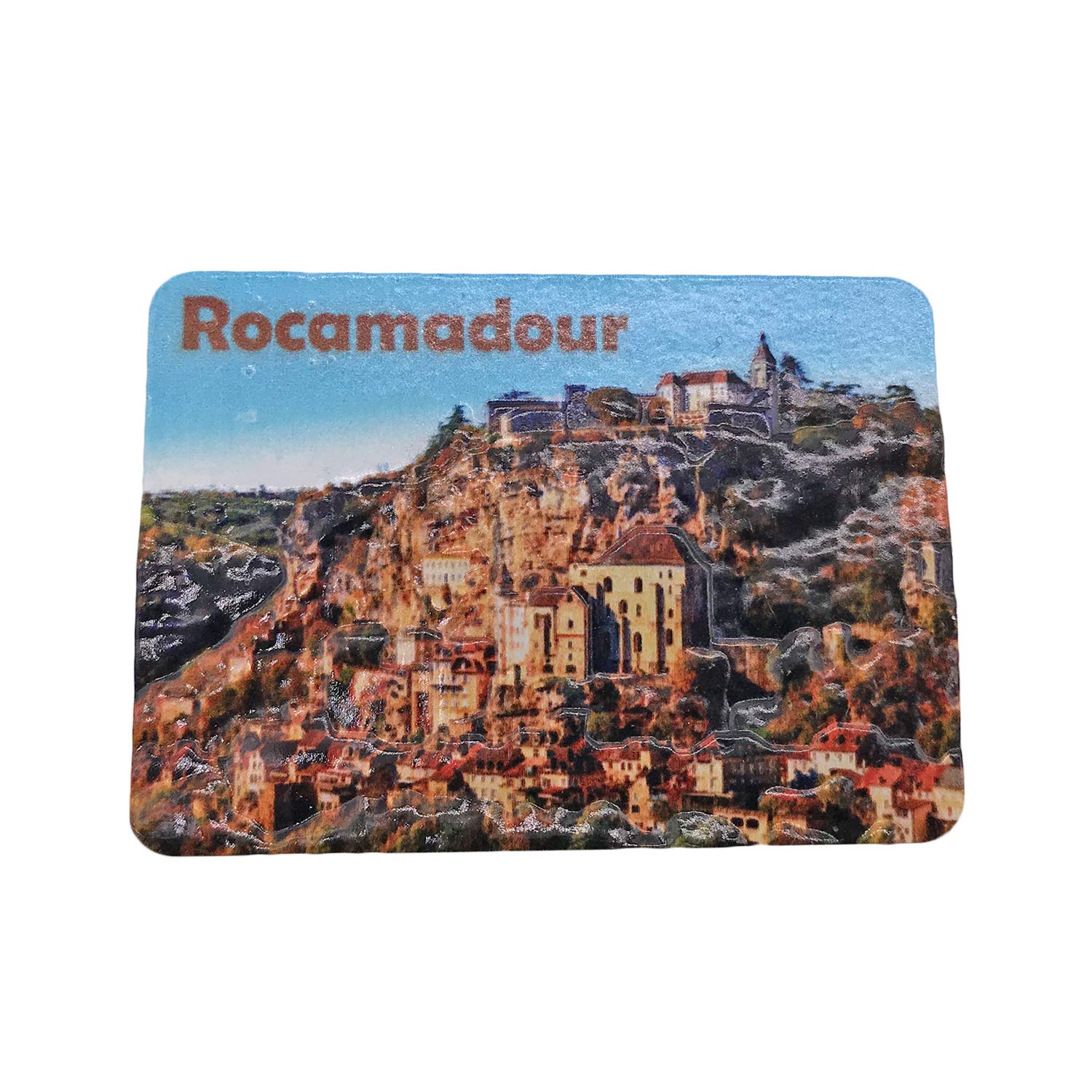 Aimant Souvenir Rocamadour 3D - Décoration Réfrigérateur, Polyrésine, 4.5x7.5 Cm - Cadeau Voyage