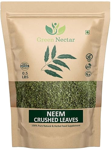 Neem Leaf 8 onzas Té desintoxicante 100% natural Hojas trituradas Hoja de Azadirachta Indica Hojas de Margosa Sin OMG, sin gluten (8 onzas 1