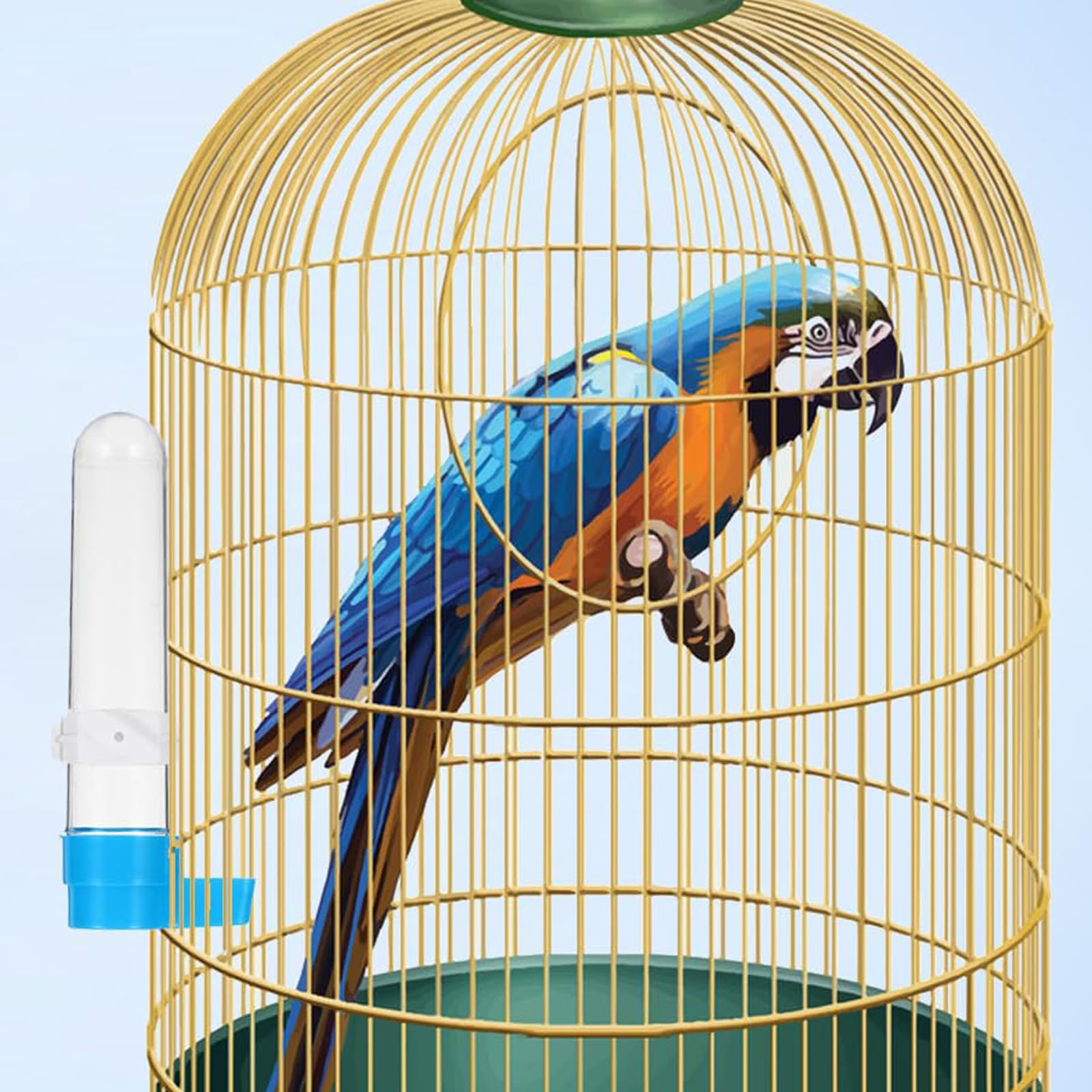 Automatic Bird Water Dispenser, 120ml Hanging Water Feeder for Parrots Budgies, Cockatiels & Small Birds - Image 3