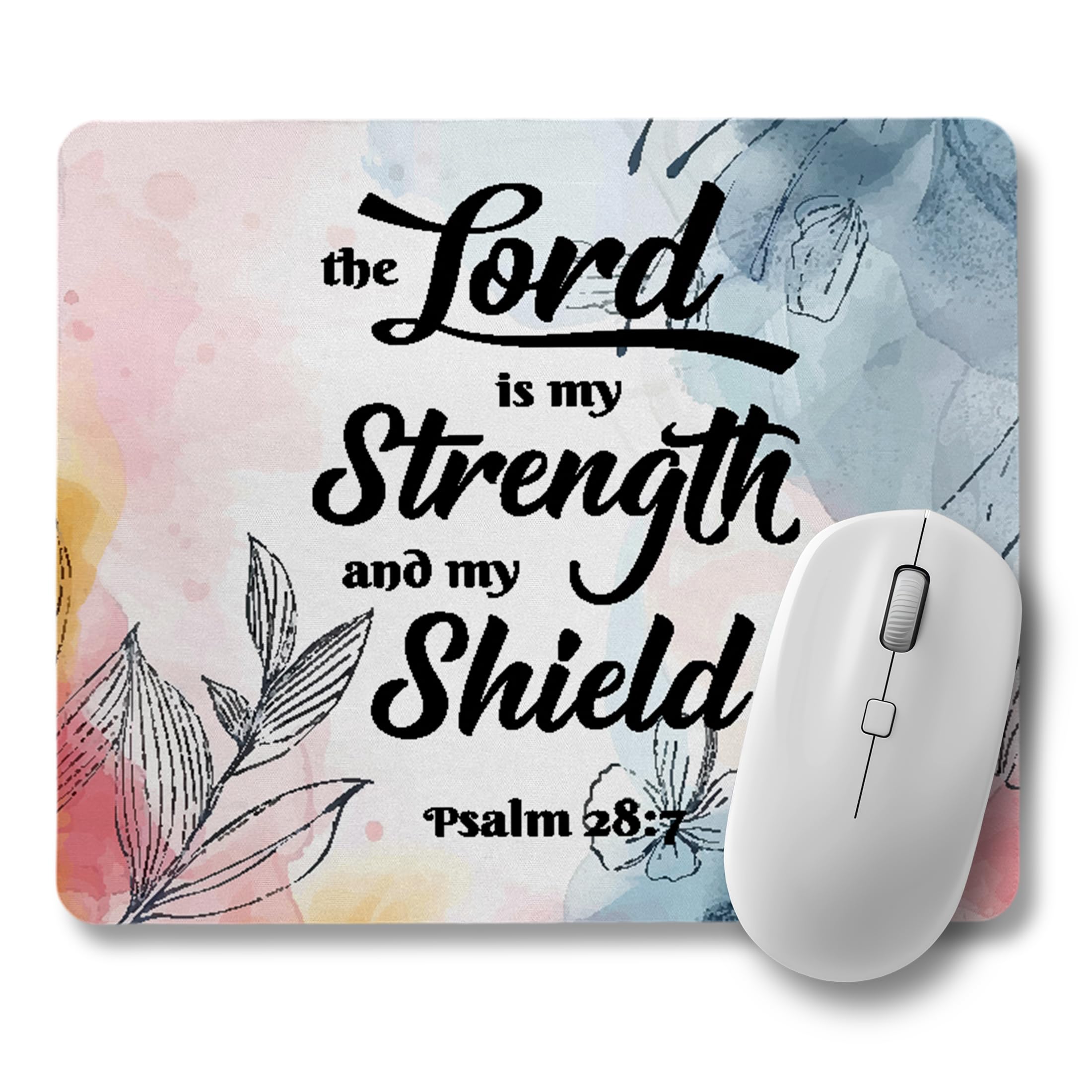 AR Creative The Lord is My, Bible Verse Mouse Pad, Christian Quotes Printed, Perfect for Laptop, Desktop, PC, Rubber Base with Anti Skid Smooth Surface (9 x 7.5 Inch)-image-33