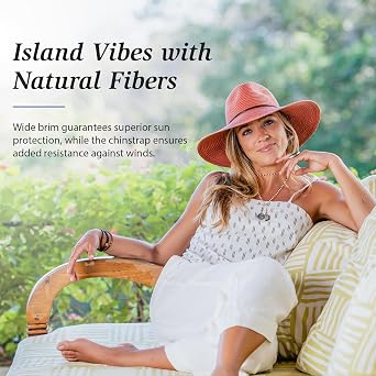 Wallaroo Women's Sanibel Fedora Hat Petite | UPF 50+ UV Sun Hat, Wide Brim w/Chin Strap, Packable