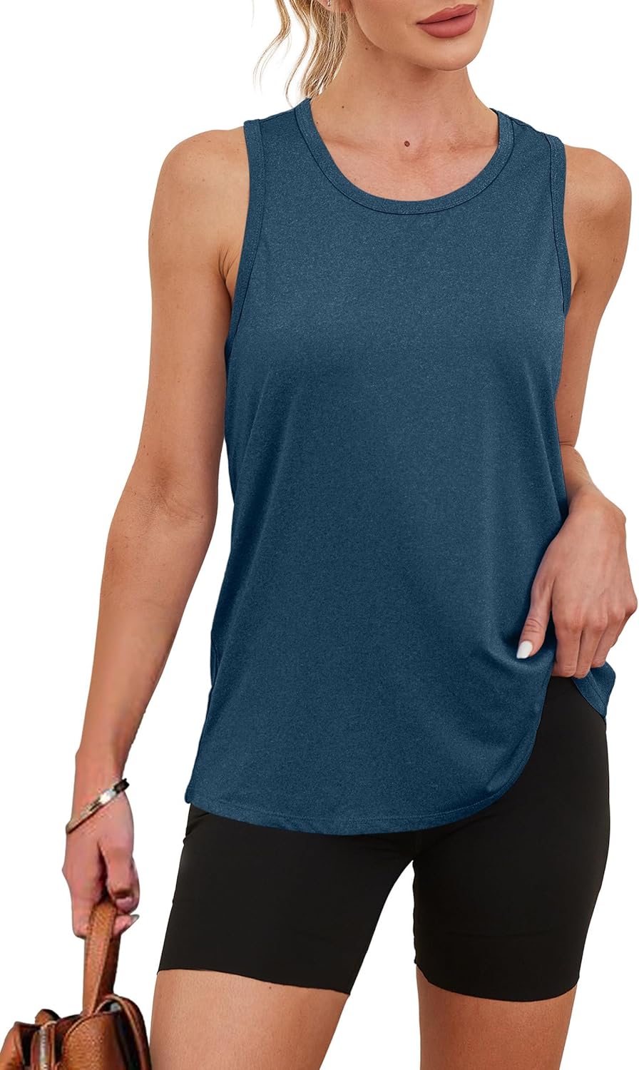 Womens Workout Tops Sleeveless Racerback Lightweight Active Tennis Yoga Shirts Athletic Running Tank Top for Women - Image 4